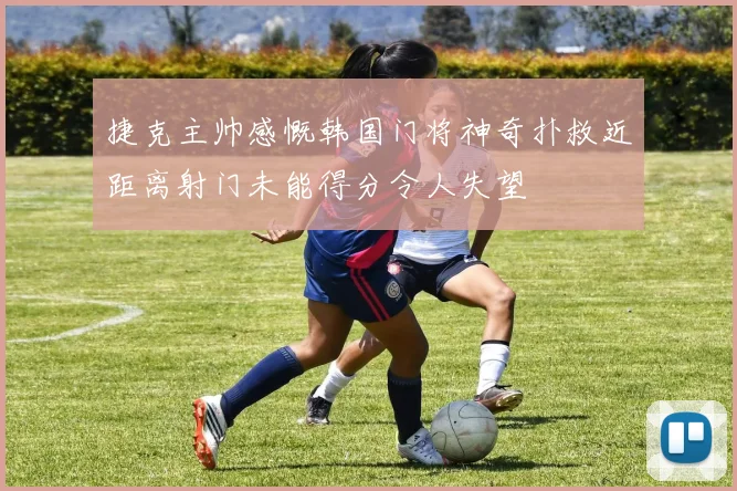 捷克主帅感慨韩国门将神奇扑救近距离射门未能得分令人失望
